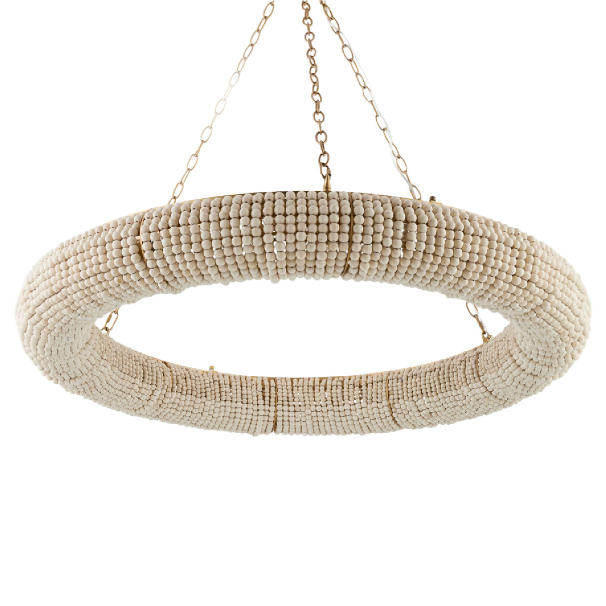 Modern European furniture - Cream Wood Beads 8-Light Chandelier - www.oroa.com | Oroa.com