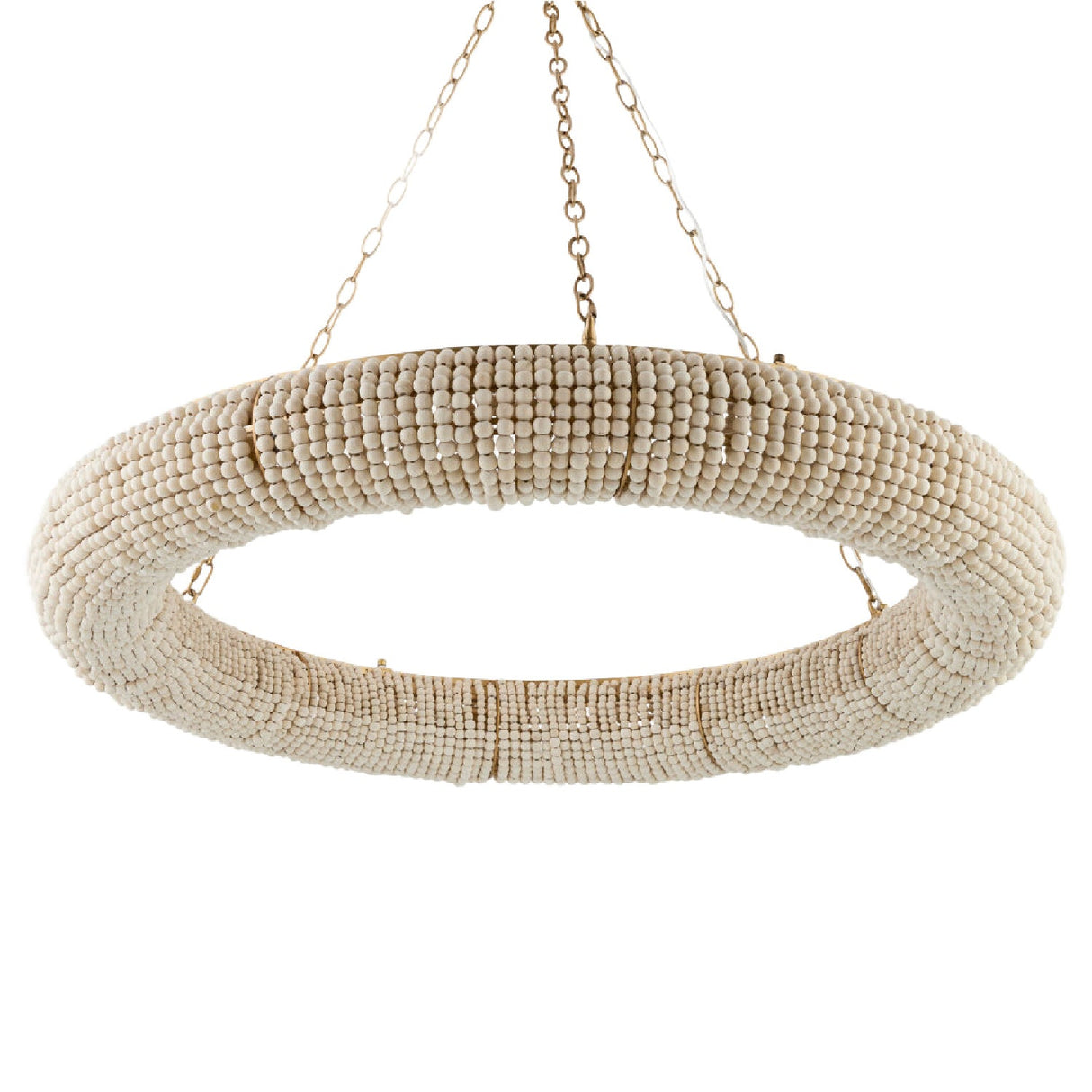 Modern European furniture - Cream Wood Beads 8-Light Chandelier - www.oroa.com