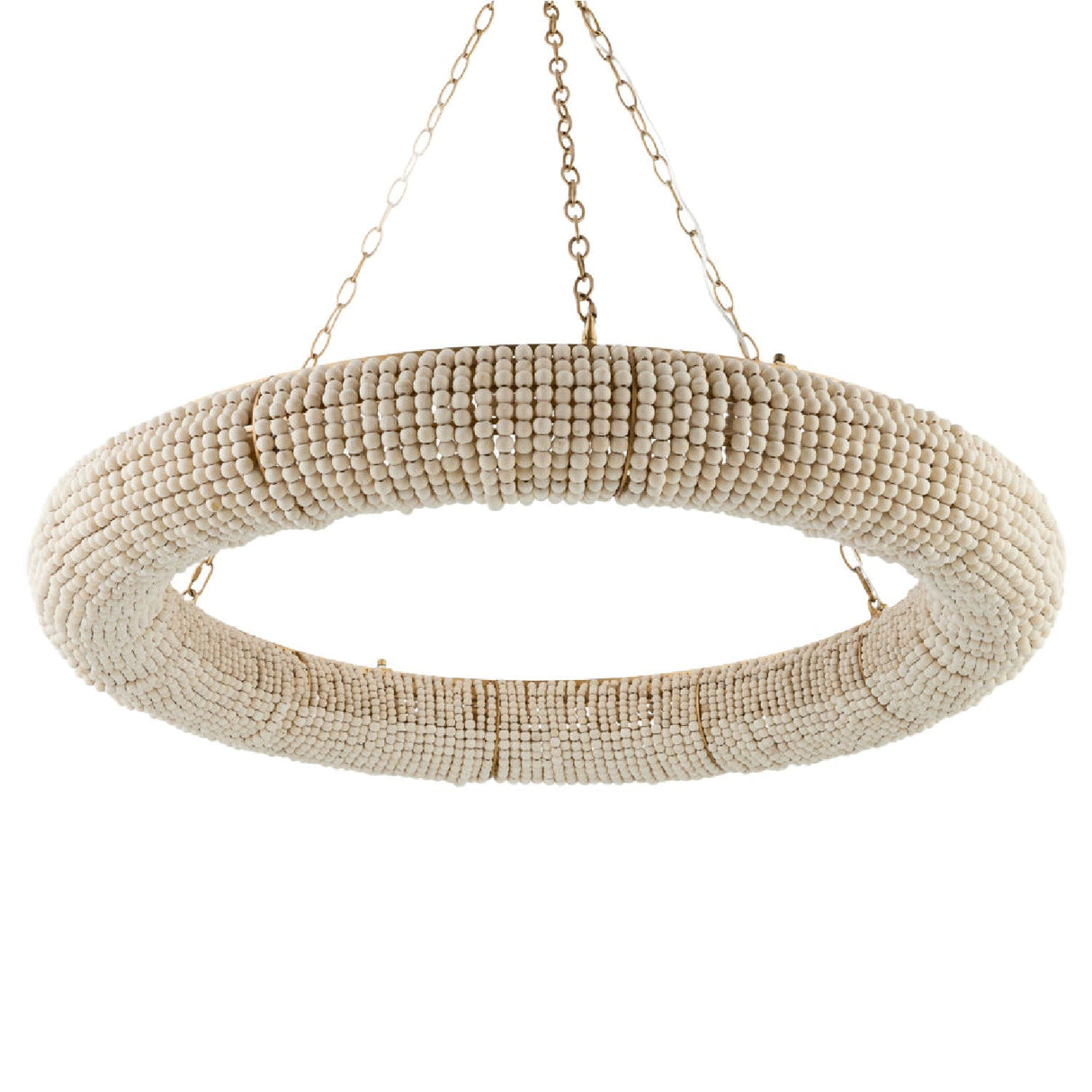 Modern European furniture - Cream Wood Beads 8-Light Chandelier - www.oroa.com