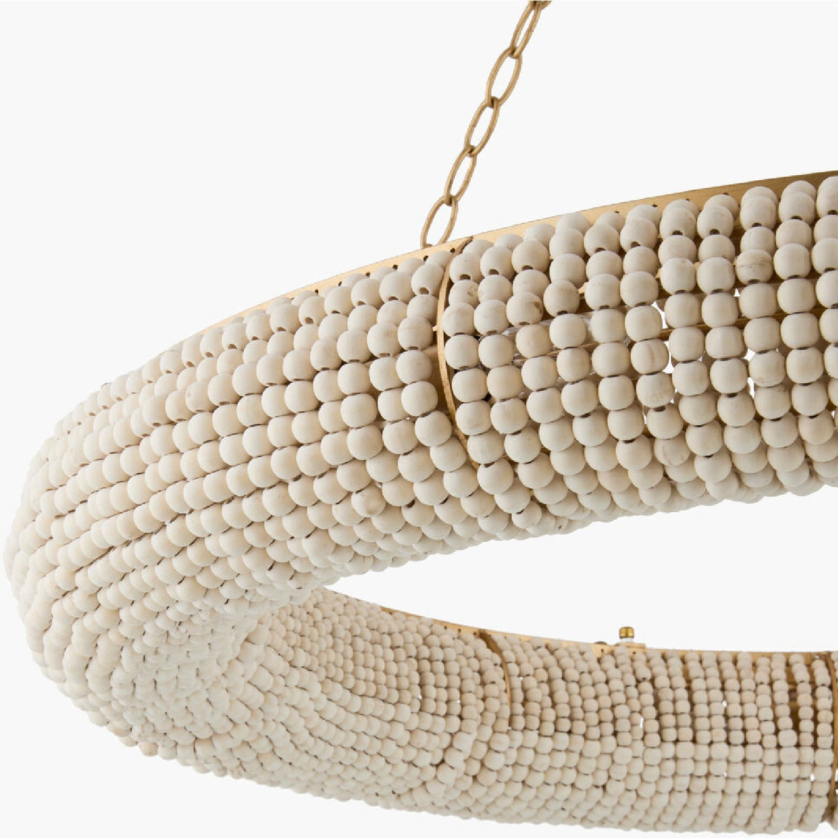 Modern European furniture - Cream Wood Beads 8-Light Chandelier - www.oroa.com