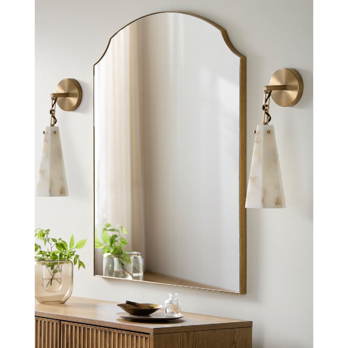 Modern European furniture - White Stone Wall Lamp - www.oroa.com