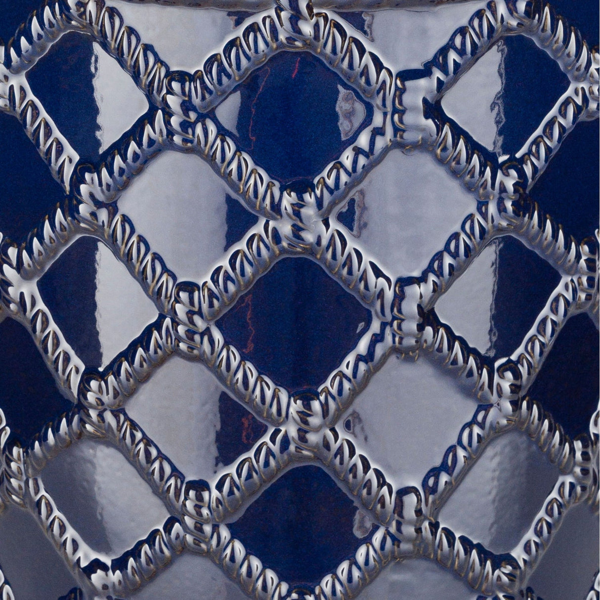Modern European furniture - Lattice Patterned Ceramic Garden Stool - www.oroa.com