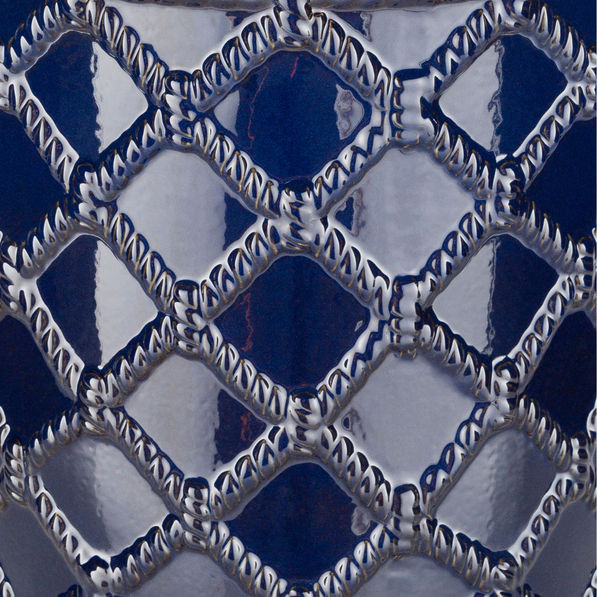 Modern European furniture - Lattice Patterned Ceramic Garden Stool - www.oroa.com | Oroa.com