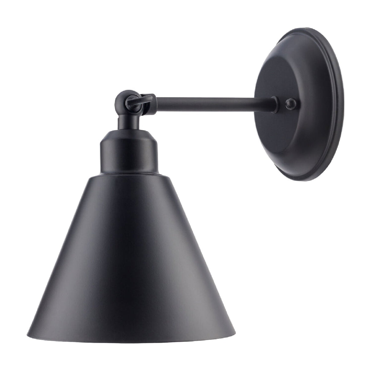 Modern European furniture - Black Conical Metal Wall Lamp - www.oroa.com