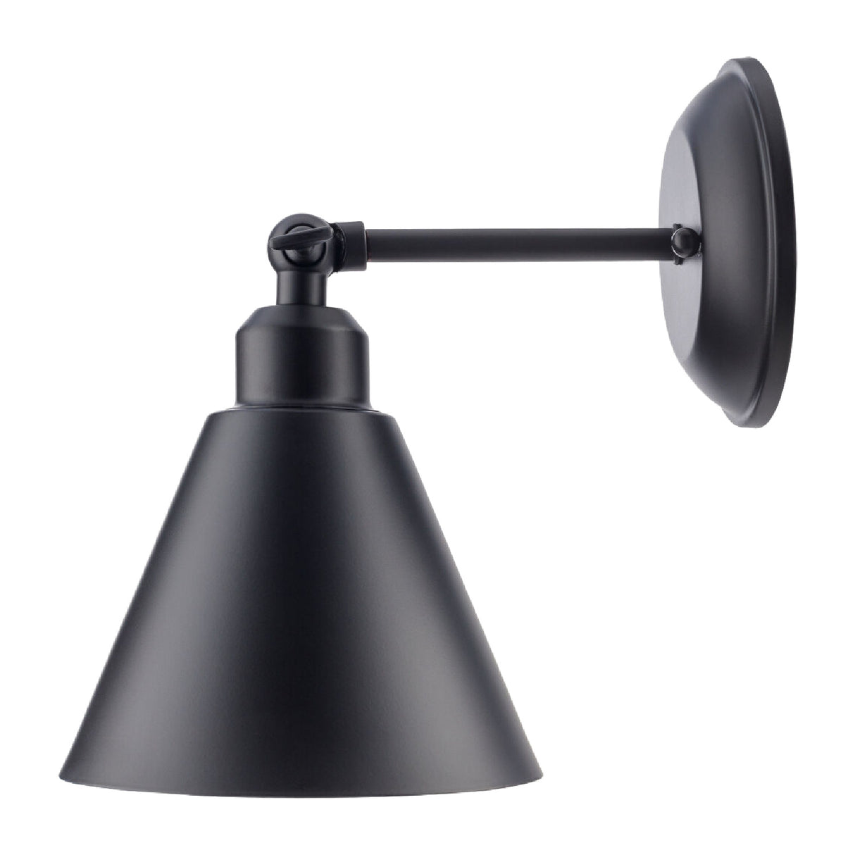 Modern European furniture - Black Conical Metal Wall Lamp - www.oroa.com