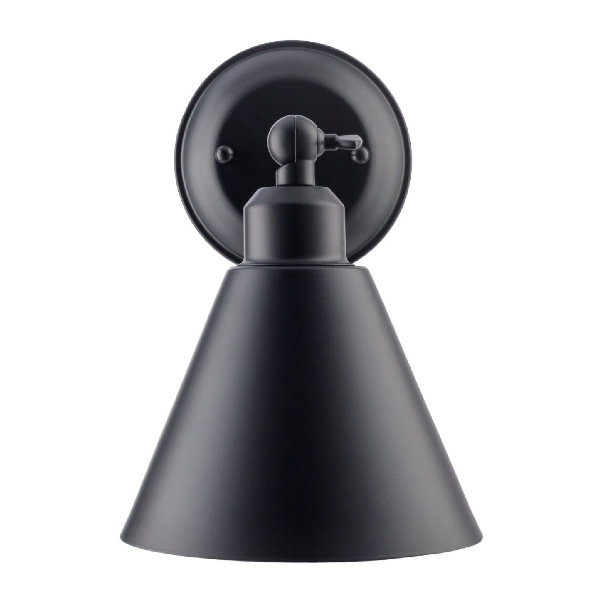 Modern European furniture - Black Conical Metal Wall Lamp - www.oroa.com