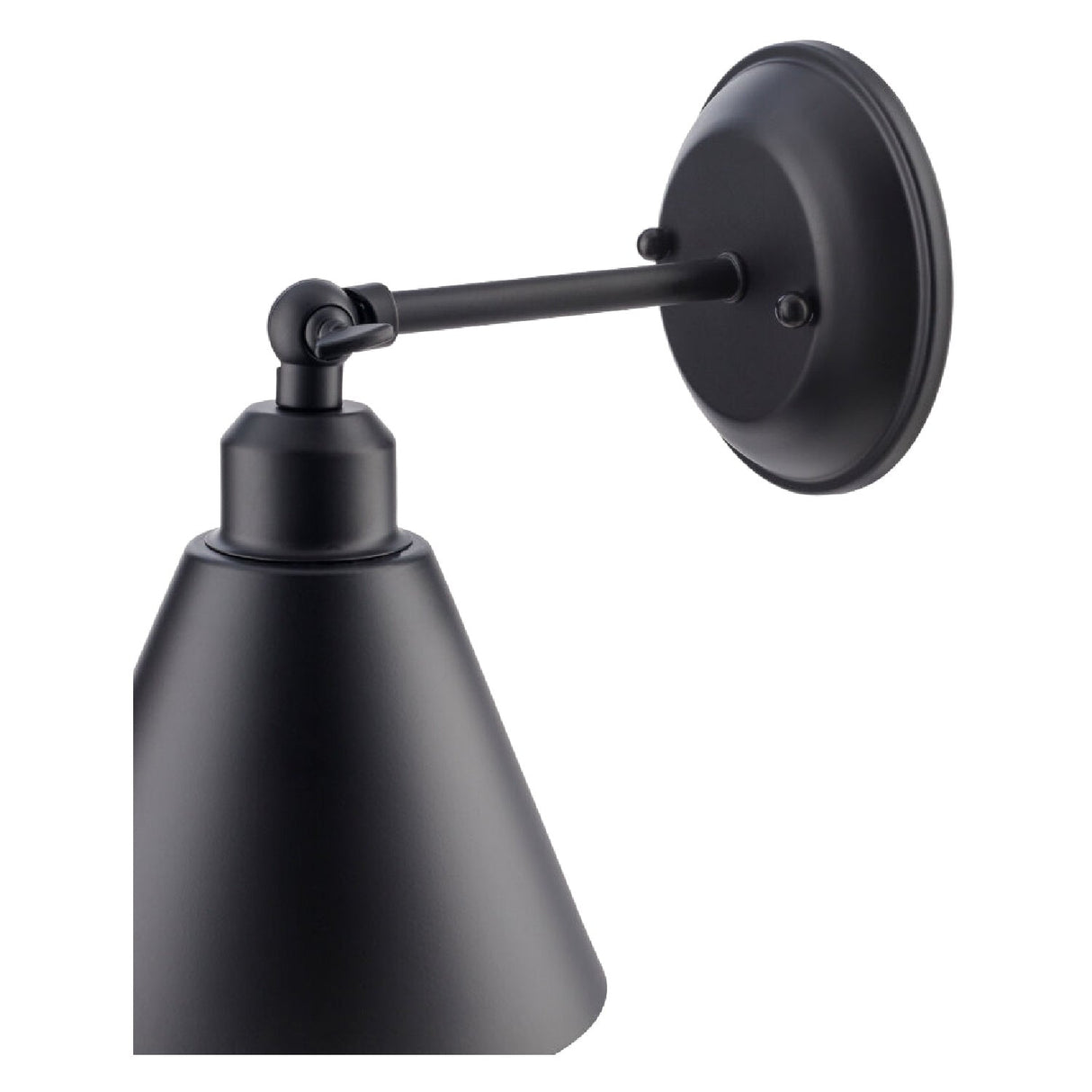 Modern European furniture - Black Conical Metal Wall Lamp - www.oroa.com