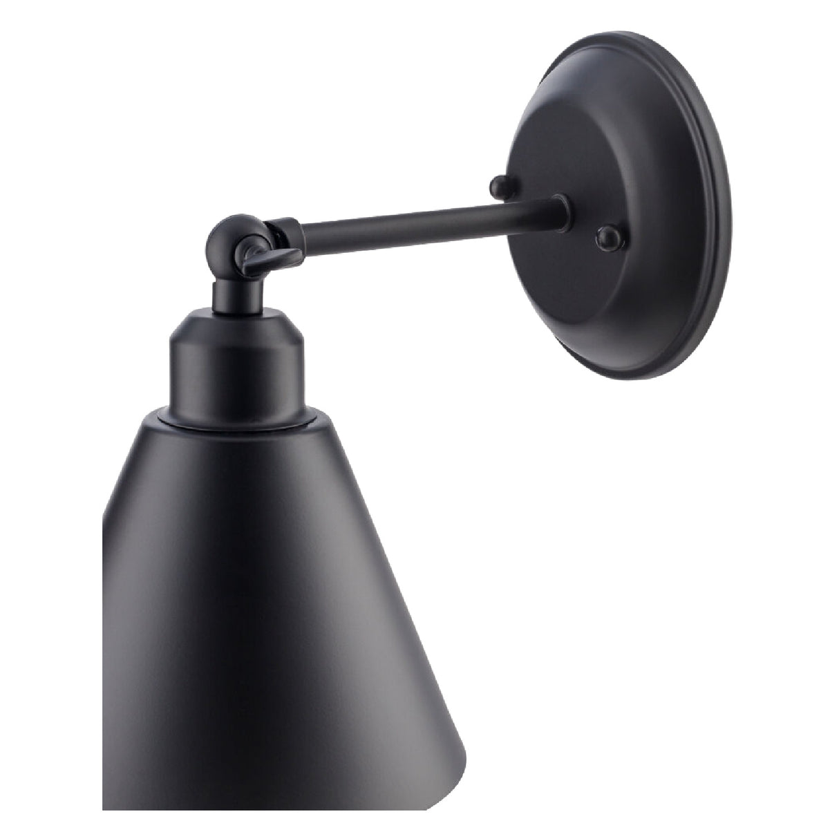 Modern European furniture - Black Conical Metal Wall Lamp - www.oroa.com