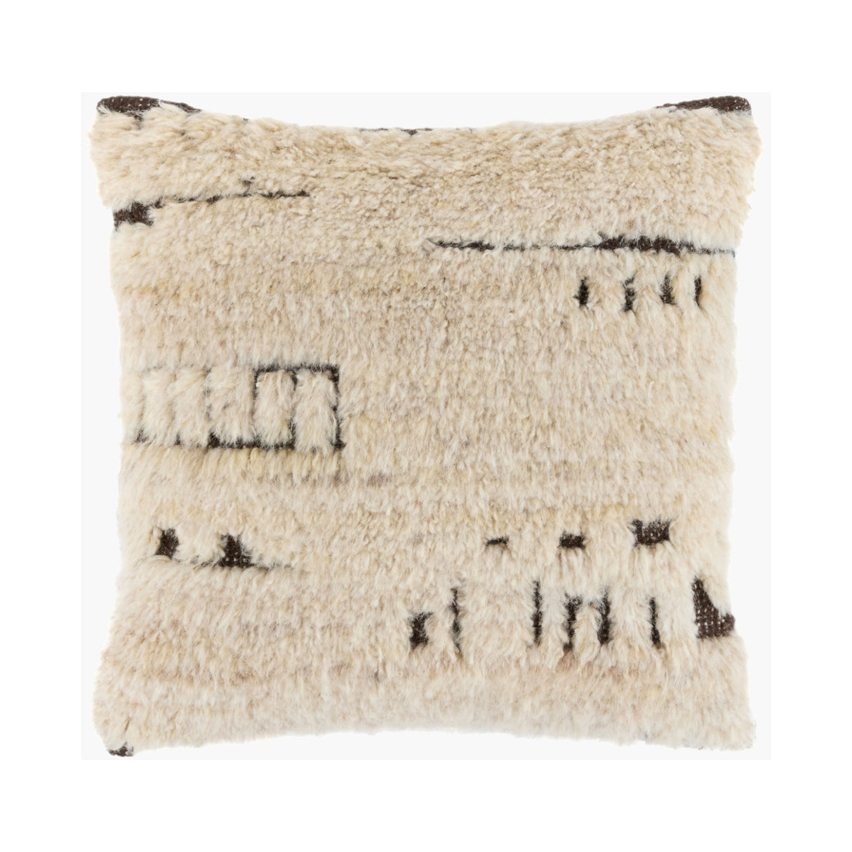 Wool Blend Abstract Patterned Pillow | Kuda Home Glacen