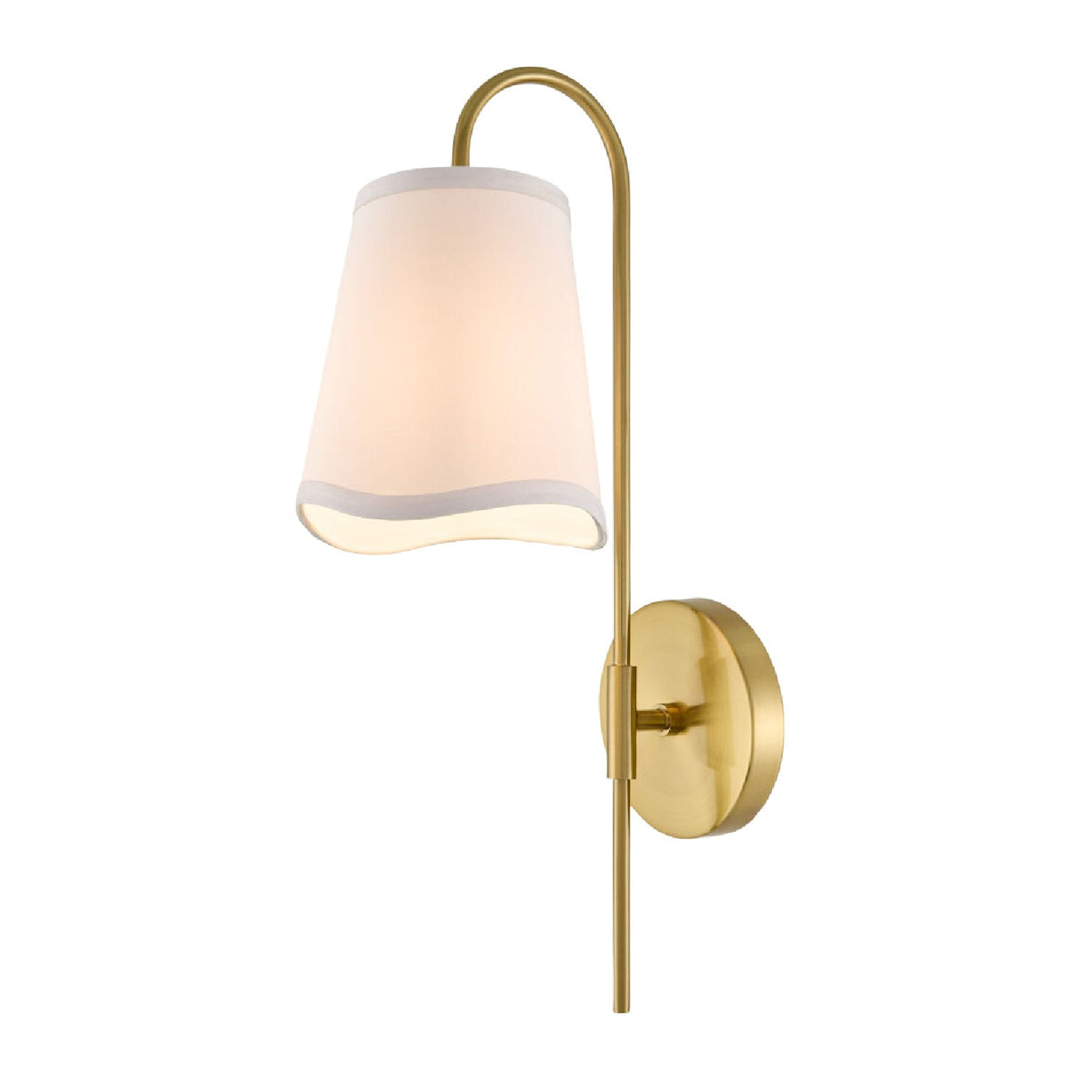 Modern European furniture - Wavy White Linen Wall Lamp - www.oroa.com