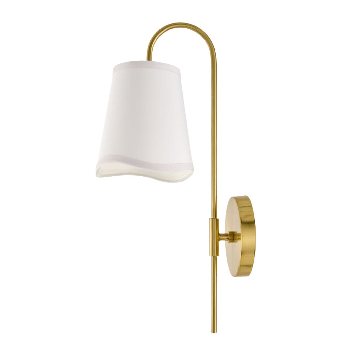 Modern European furniture - Wavy White Linen Wall Lamp - www.oroa.com