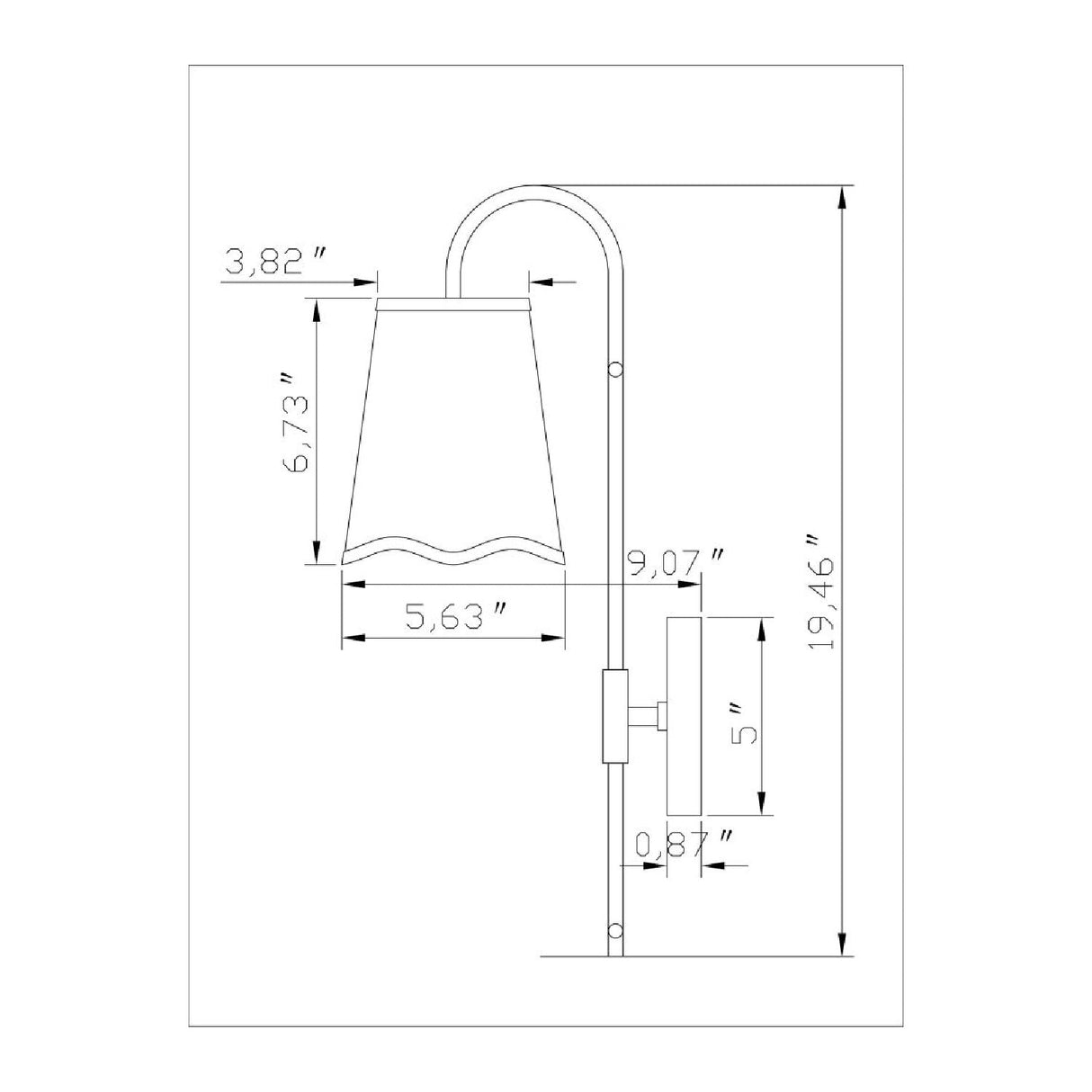Modern European furniture - Wavy White Linen Wall Lamp - www.oroa.com