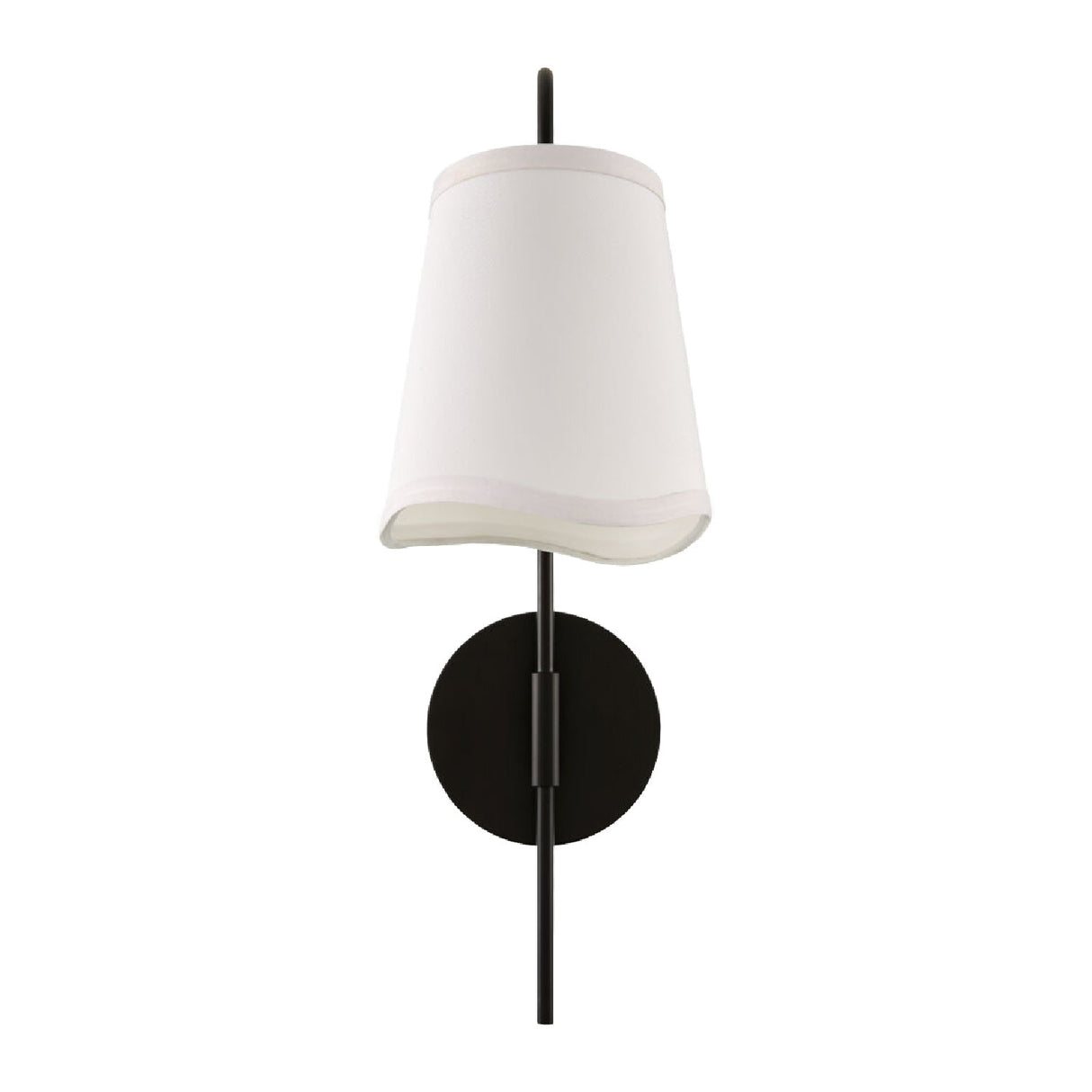 Modern European furniture - Wavy White Linen Wall Lamp - www.oroa.com