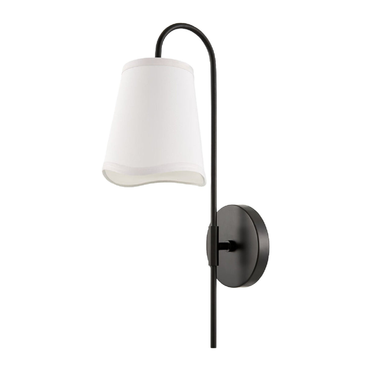 Modern European furniture - Wavy White Linen Wall Lamp - www.oroa.com
