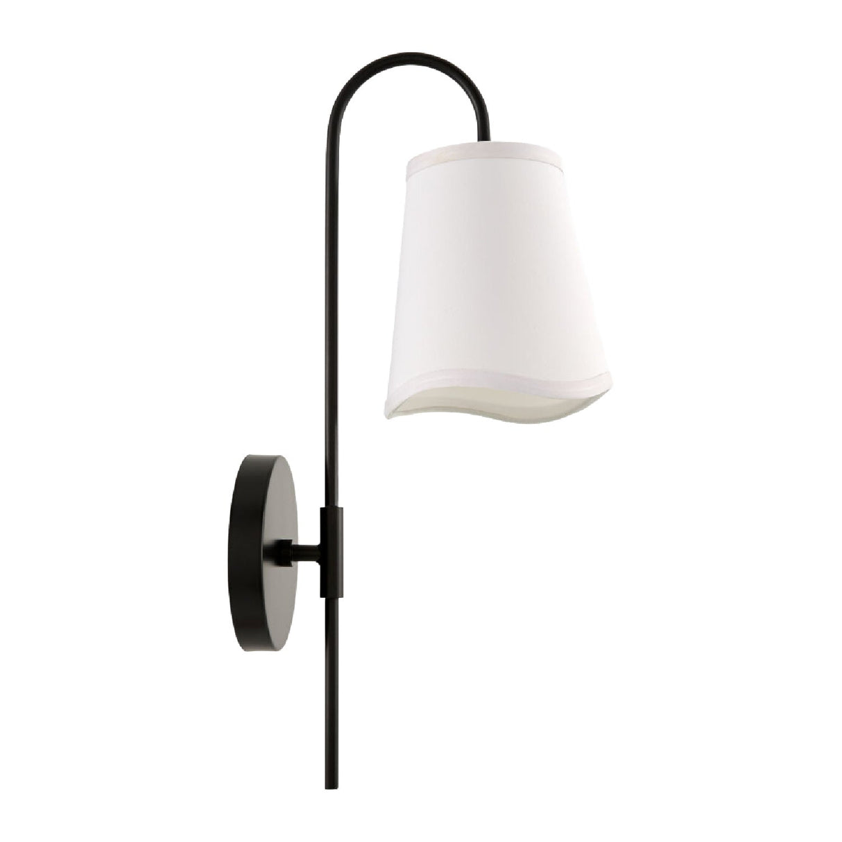 Modern European furniture - Wavy White Linen Wall Lamp - www.oroa.com