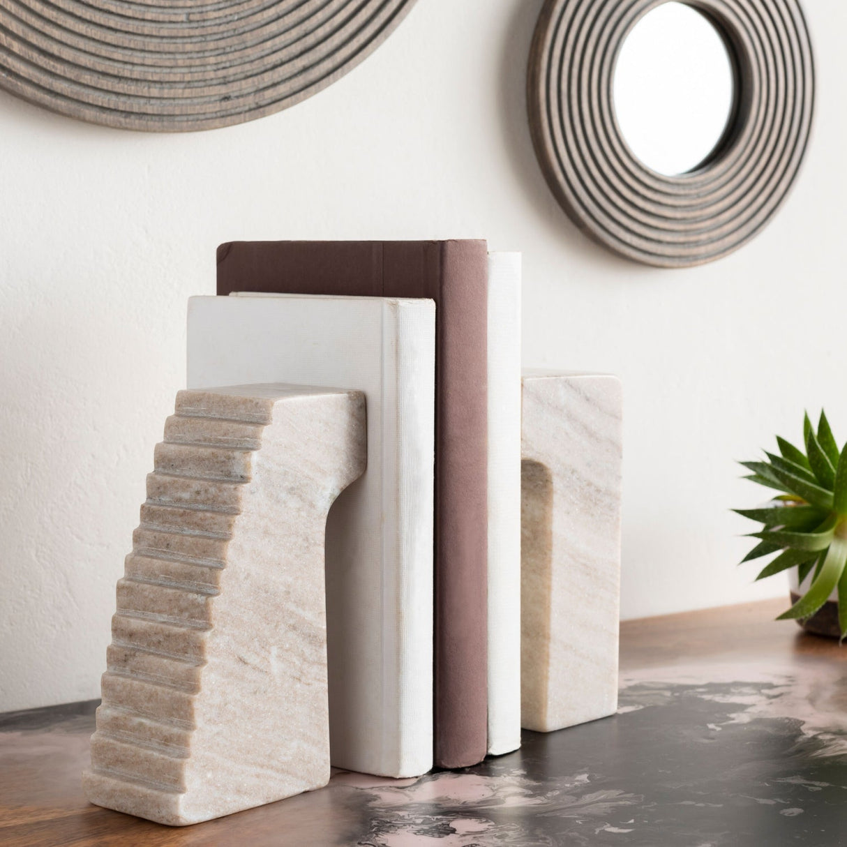 Modern European furniture - Natural Stone Bookend - www.oroa.com