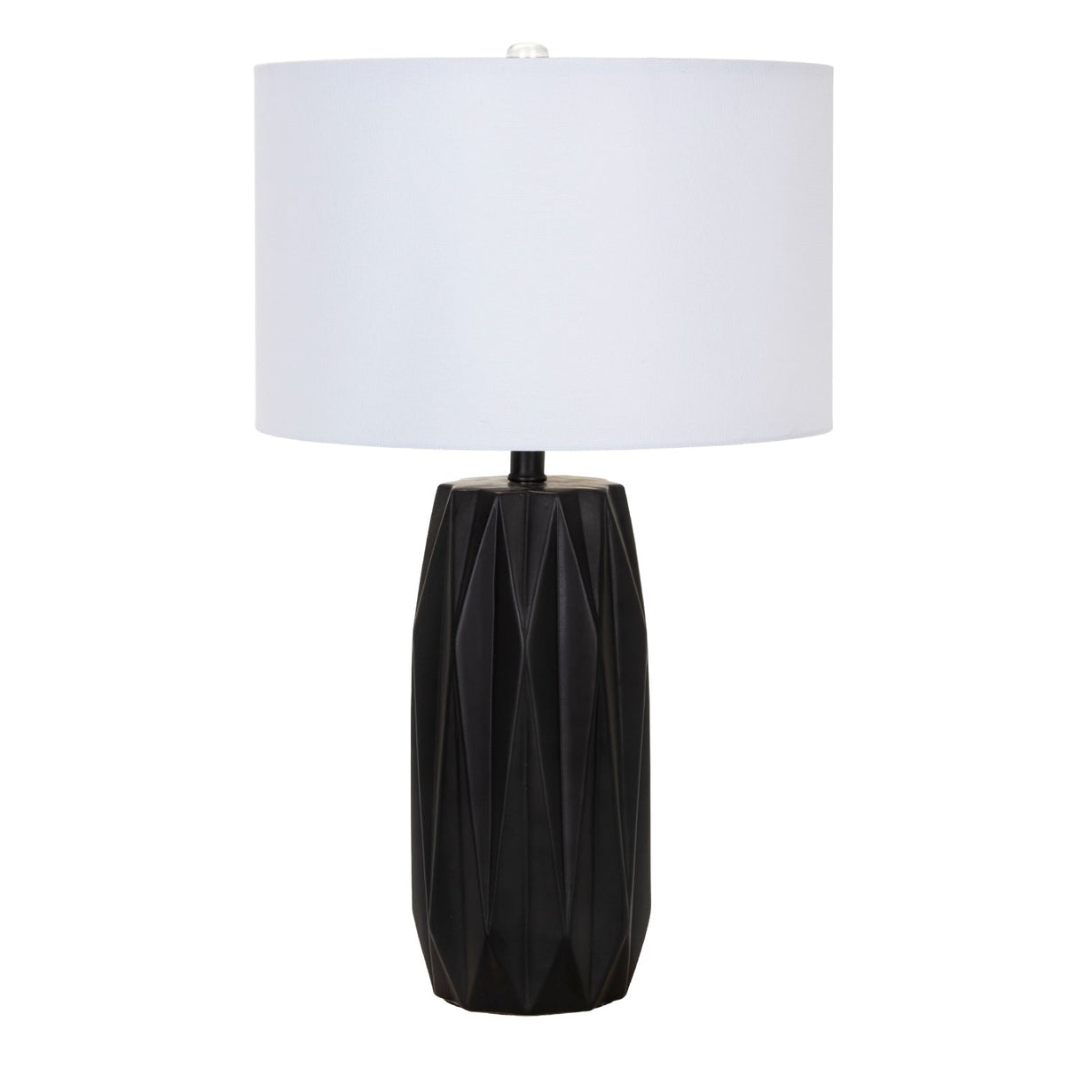 Modern European furniture - Black Ceramic Faceted Table Lamp - www.oroa.com