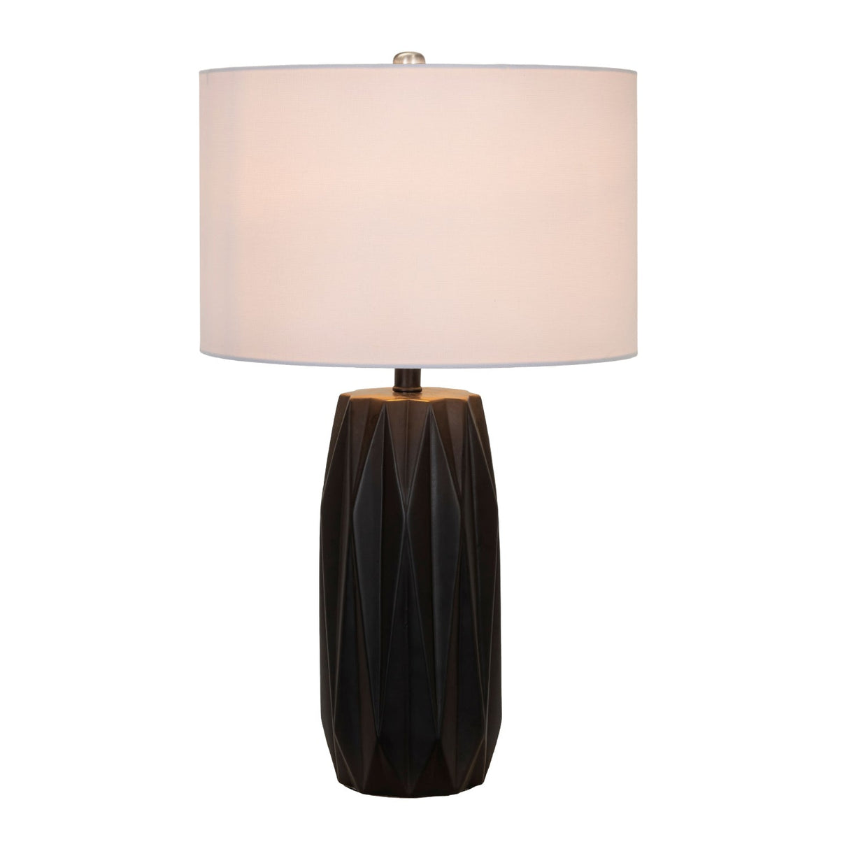 Modern European furniture - Black Ceramic Faceted Table Lamp - www.oroa.com
