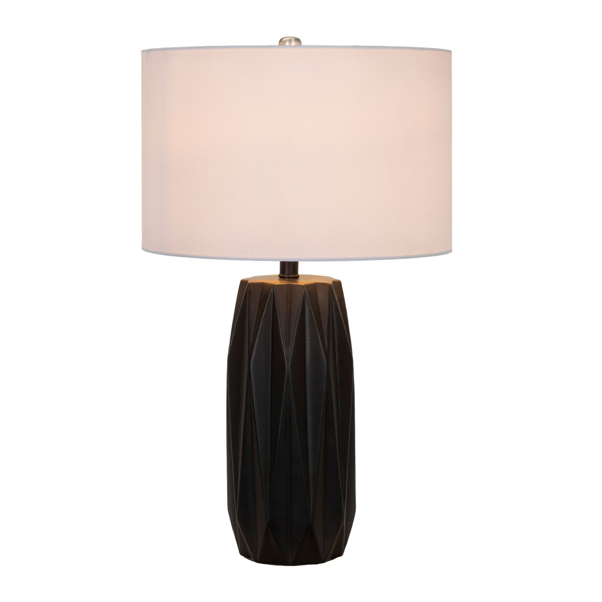 Modern European furniture - Black Ceramic Faceted Table Lamp - www.oroa.com