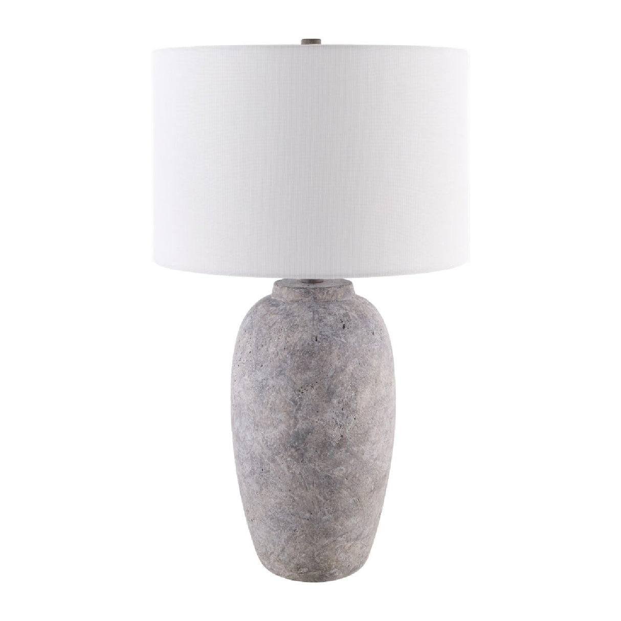 Modern European furniture - Linen Painted Cement Table Lamp - www.oroa.com