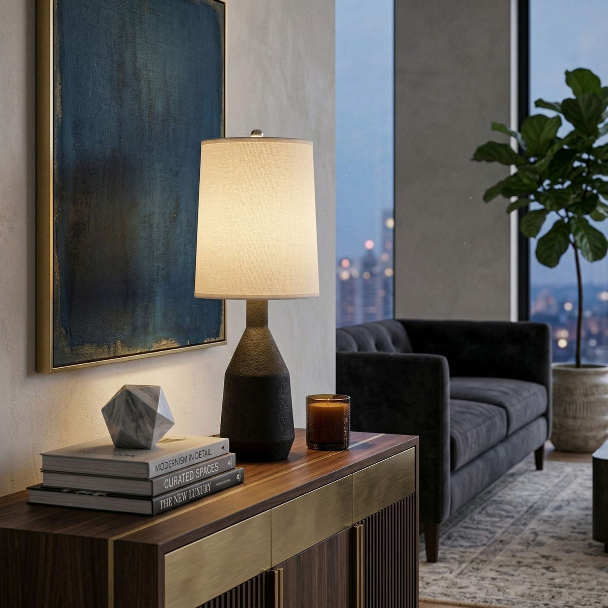 Modern European furniture - White Paper Shade Table Lamp - www.oroa.com