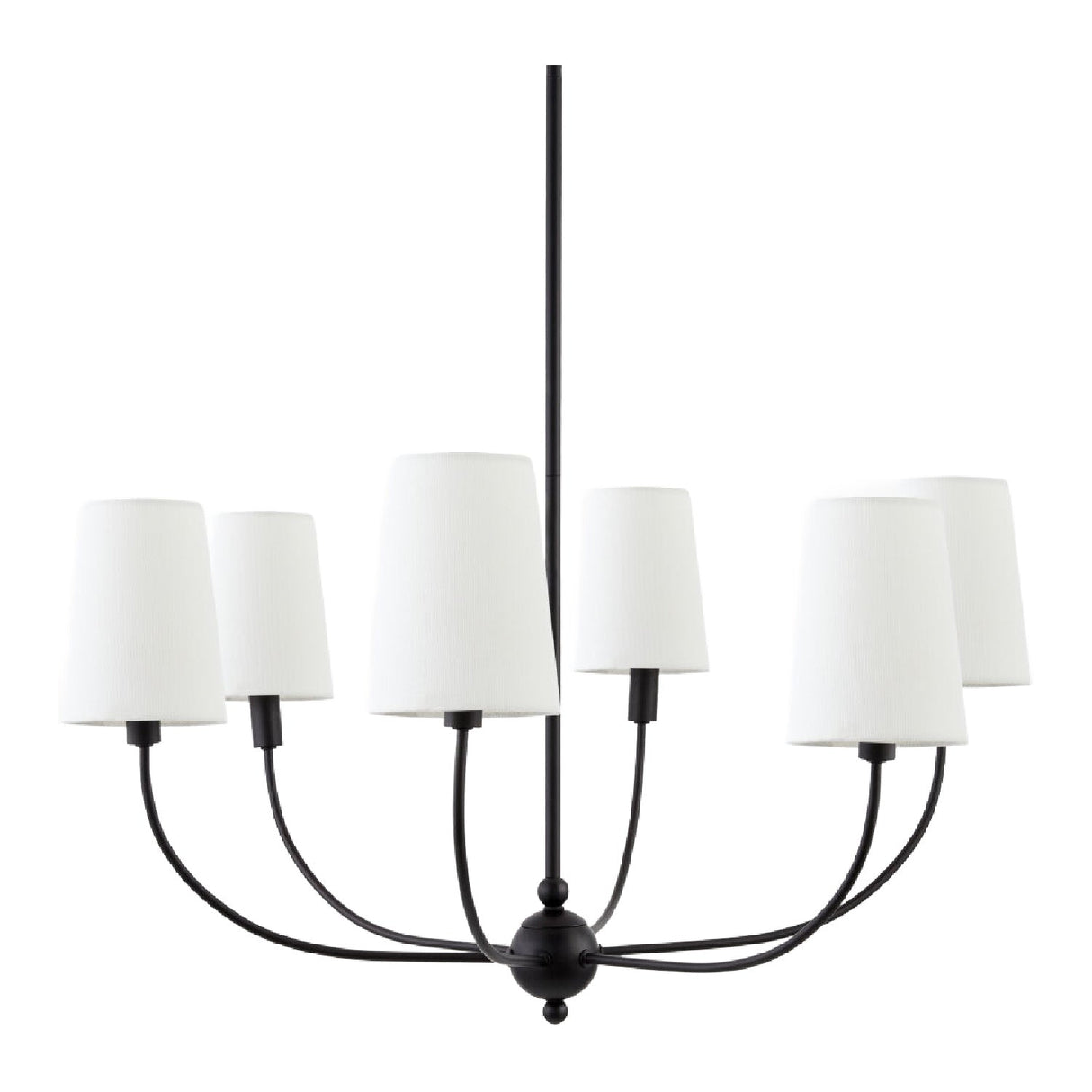 Modern European furniture - 6-Light White Linen Chandelier - www.oroa.com