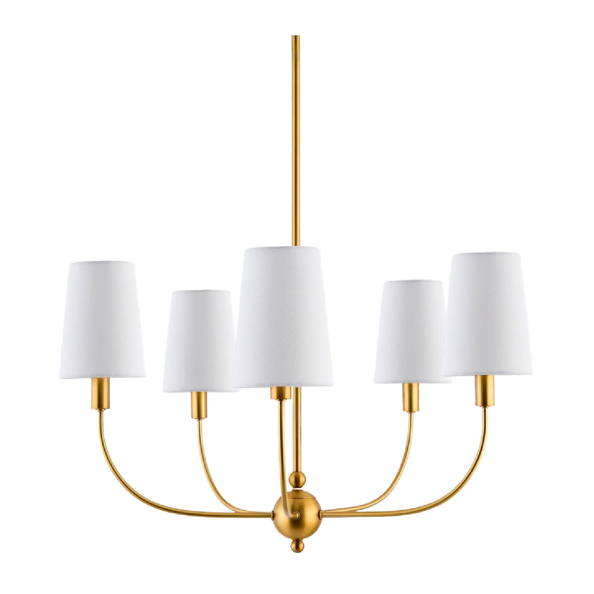 Modern European furniture - 6-Light White Linen Chandelier - www.oroa.com