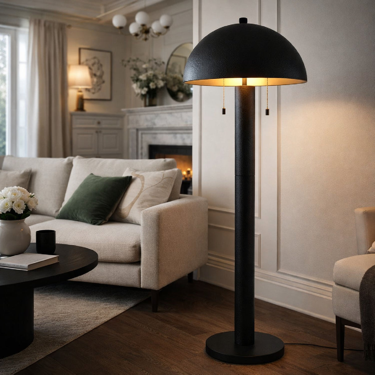 Modern European furniture - Metal Dome Floor Lamp - www.oroa.com