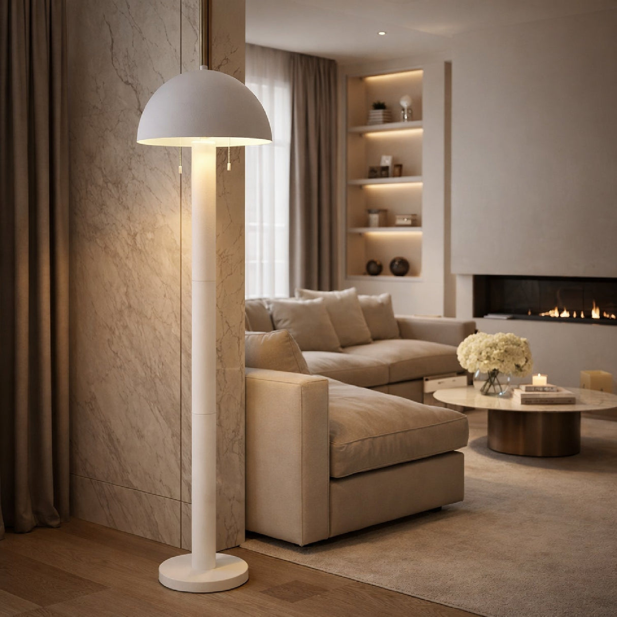 Modern European furniture - Metal Dome Floor Lamp - www.oroa.com