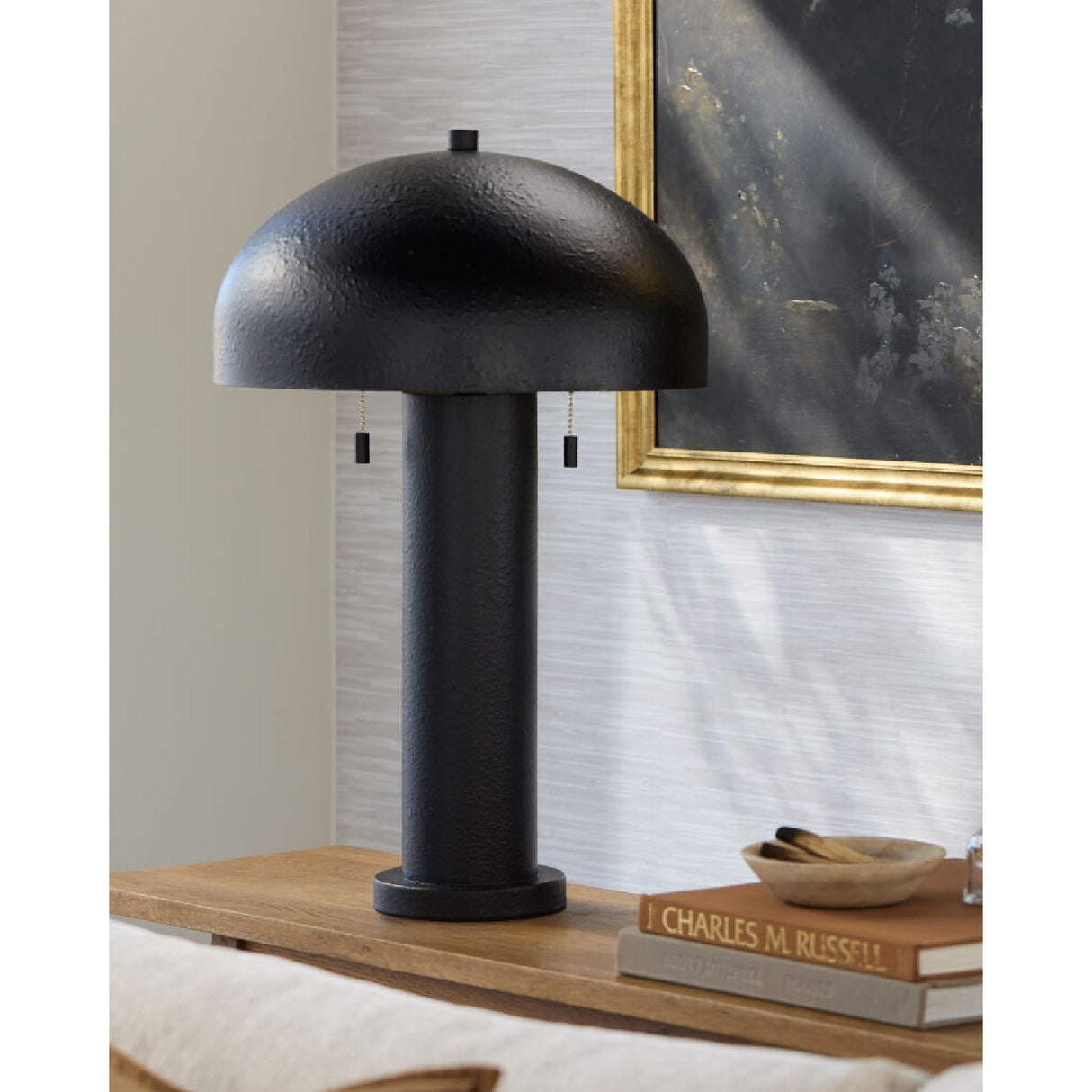 Modern European furniture - Metal Dome Shade Table Lamp - www.oroa.com