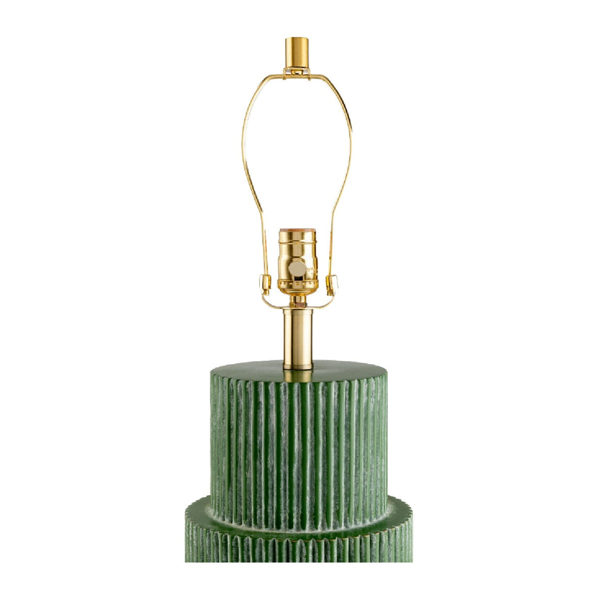 Modern European furniture - Ridged Green Accent Table Lamp - www.oroa.com