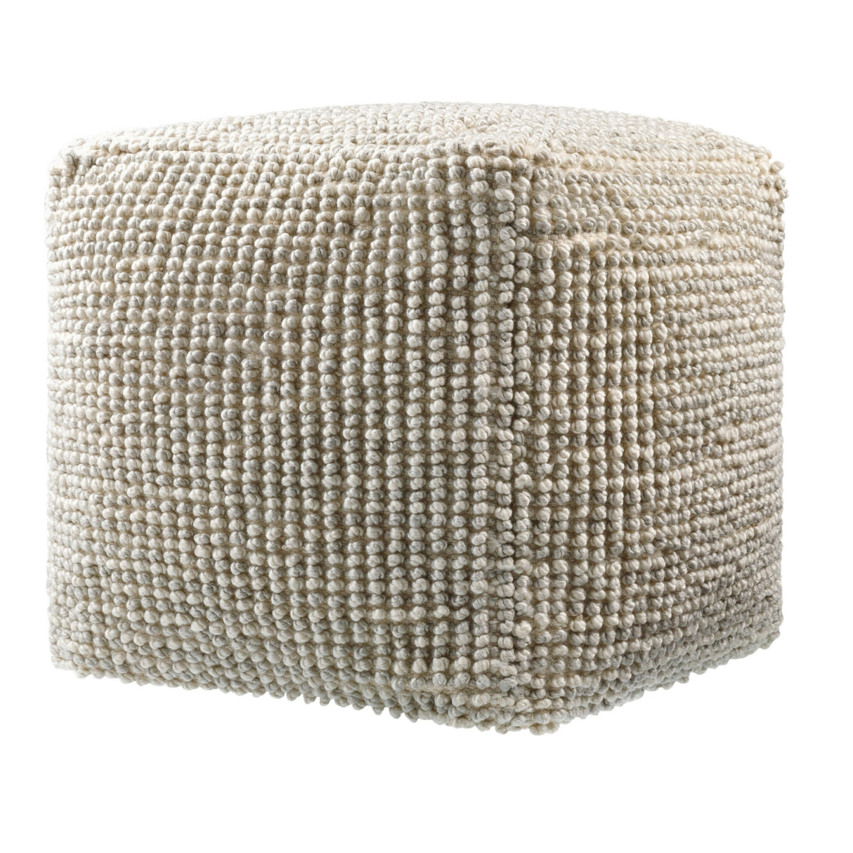 Modern European furniture - Gray Woven Cube Outdoor Pouf - www.oroa.com