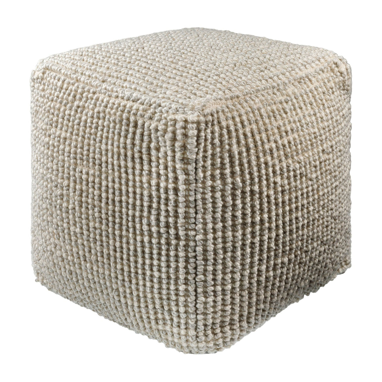 Modern European furniture - Gray Woven Cube Outdoor Pouf - www.oroa.com