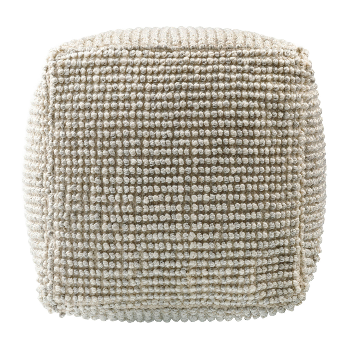 Modern European furniture - Gray Woven Cube Outdoor Pouf - www.oroa.com