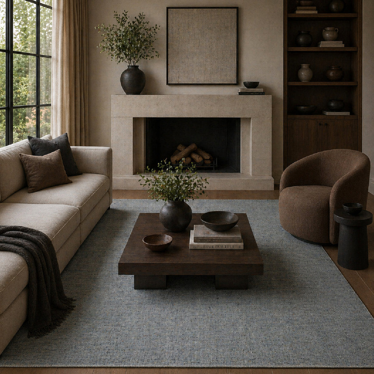 Modern furniture - Hand-Loomed Wool Blend Carpet - www.oroa.com