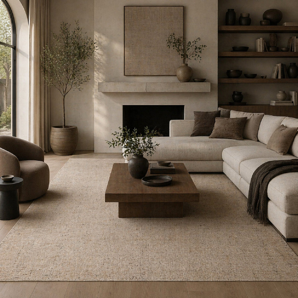 Modern furniture - Hand-Loomed Wool Blend Carpet - www.oroa.com