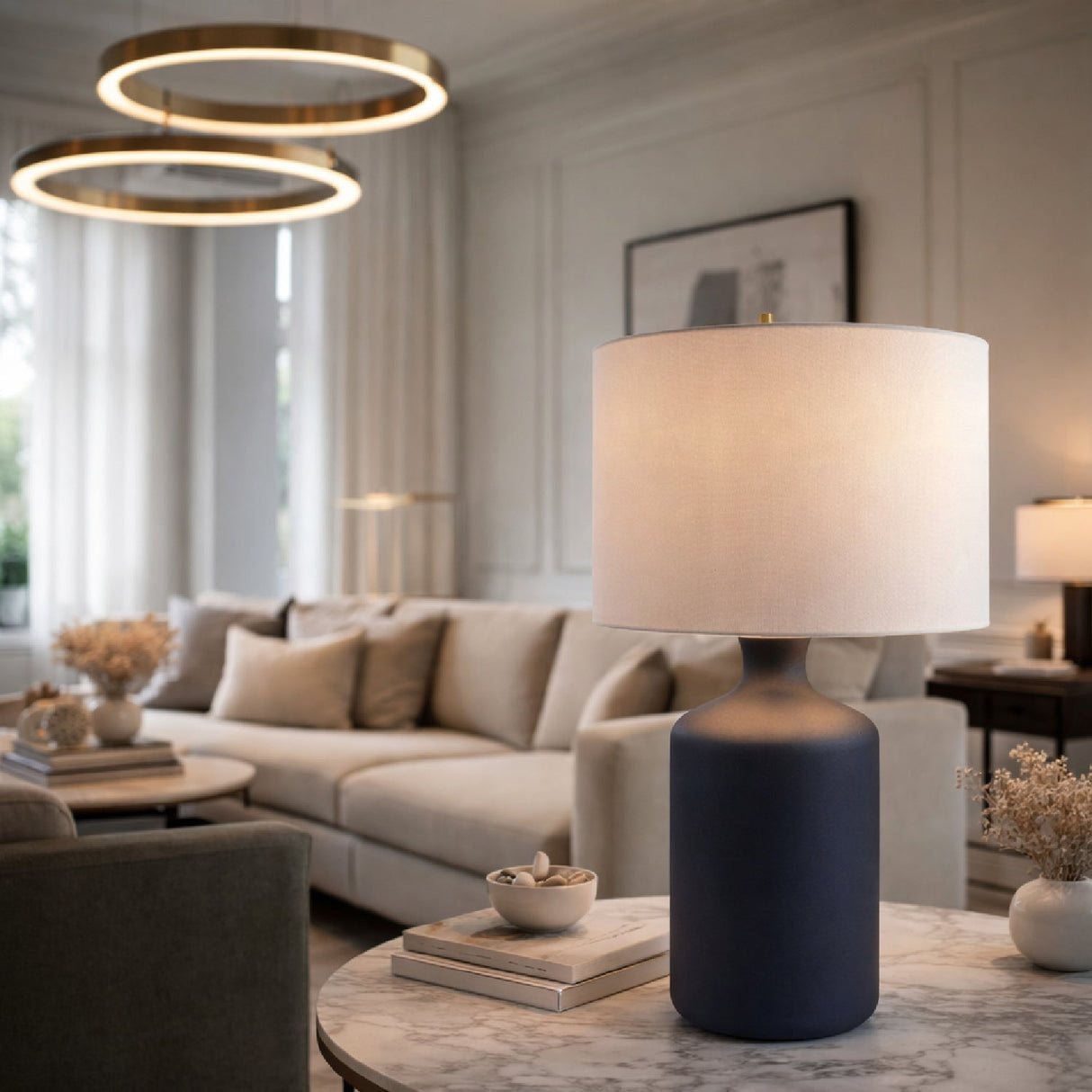 Modern European furniture - Hand-finished Ceramic Table Lamp - www.oroa.com