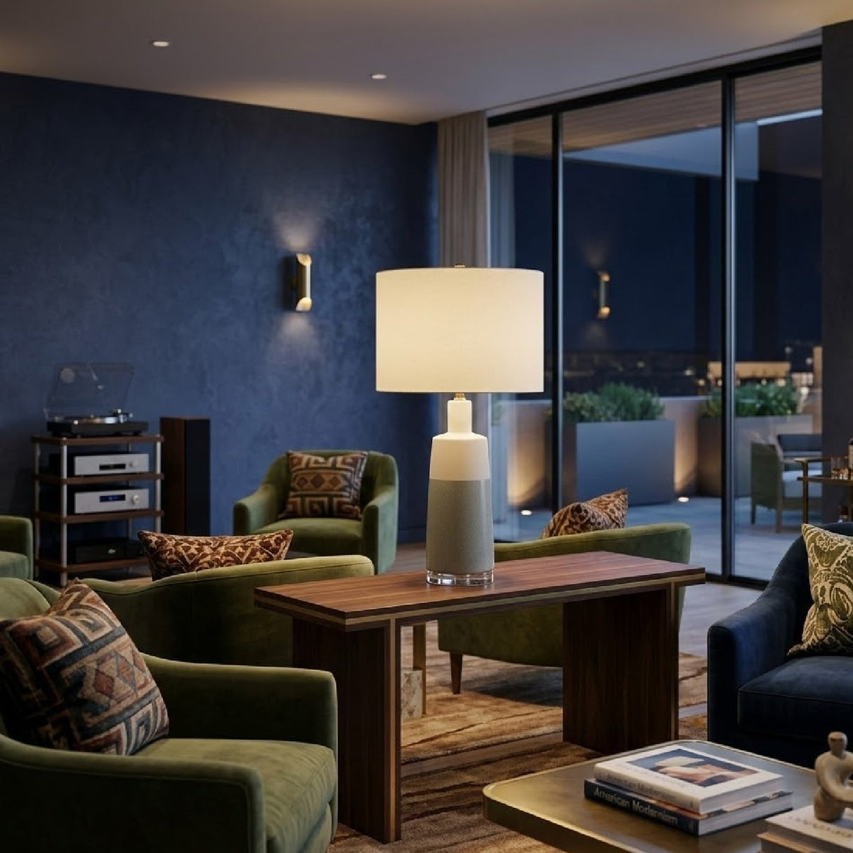 Modern European furniture - Two-Toned Ceramic Table Lamp - www.oroa.com