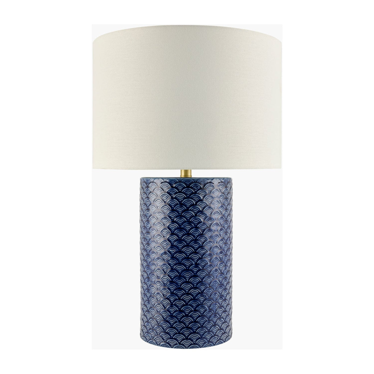 Modern European furniture - Hand-painted Blue Ceramic Table Lamp - www.oroa.com