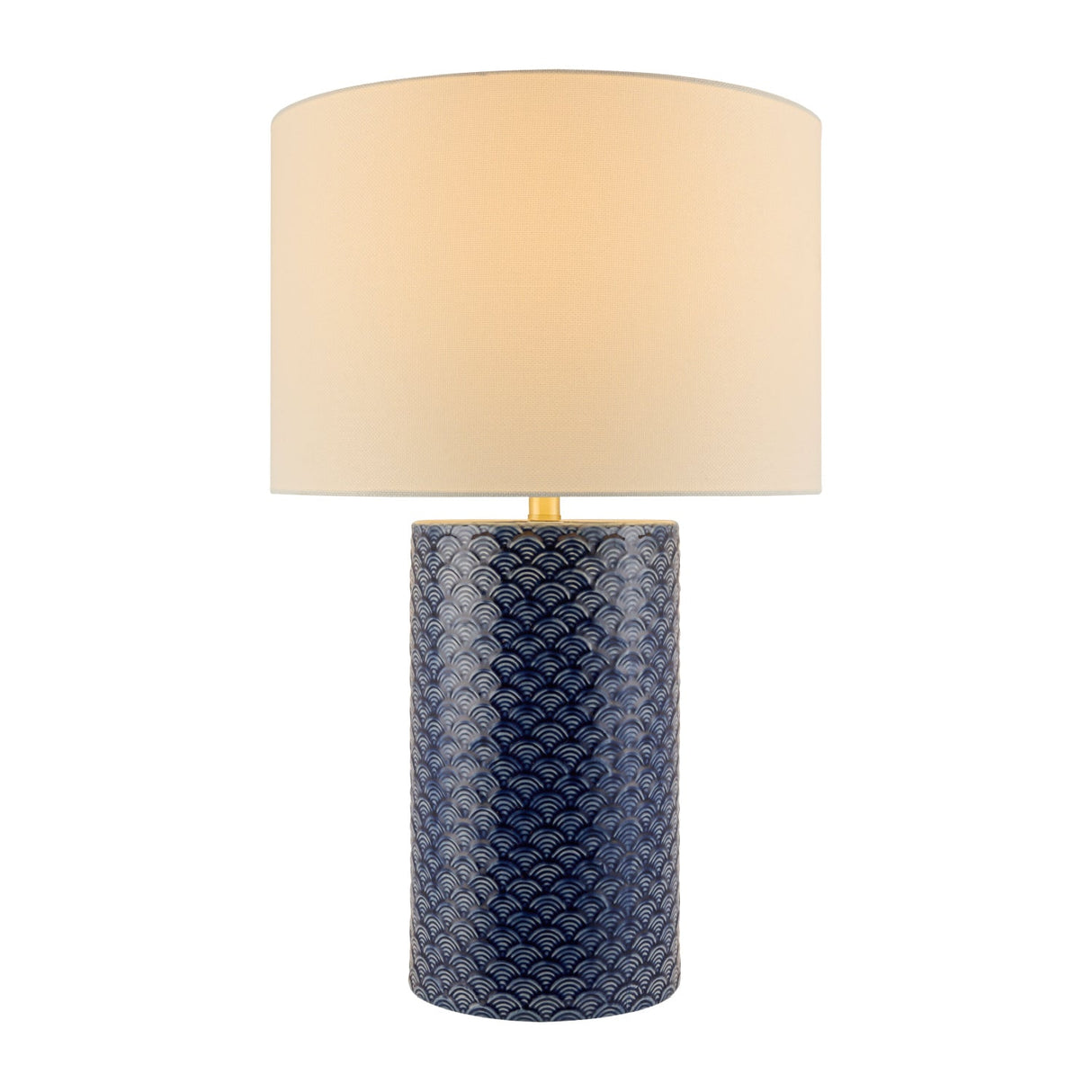 Modern European furniture - Hand-painted Blue Ceramic Table Lamp - www.oroa.com