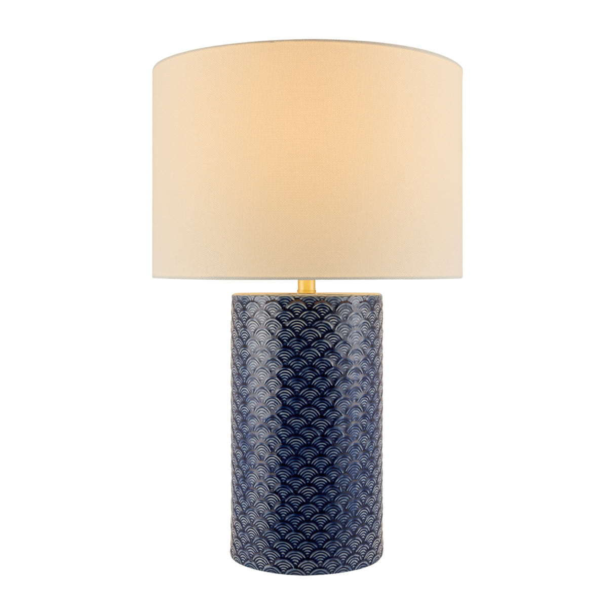 Modern European furniture - Hand-painted Blue Ceramic Table Lamp - www.oroa.com