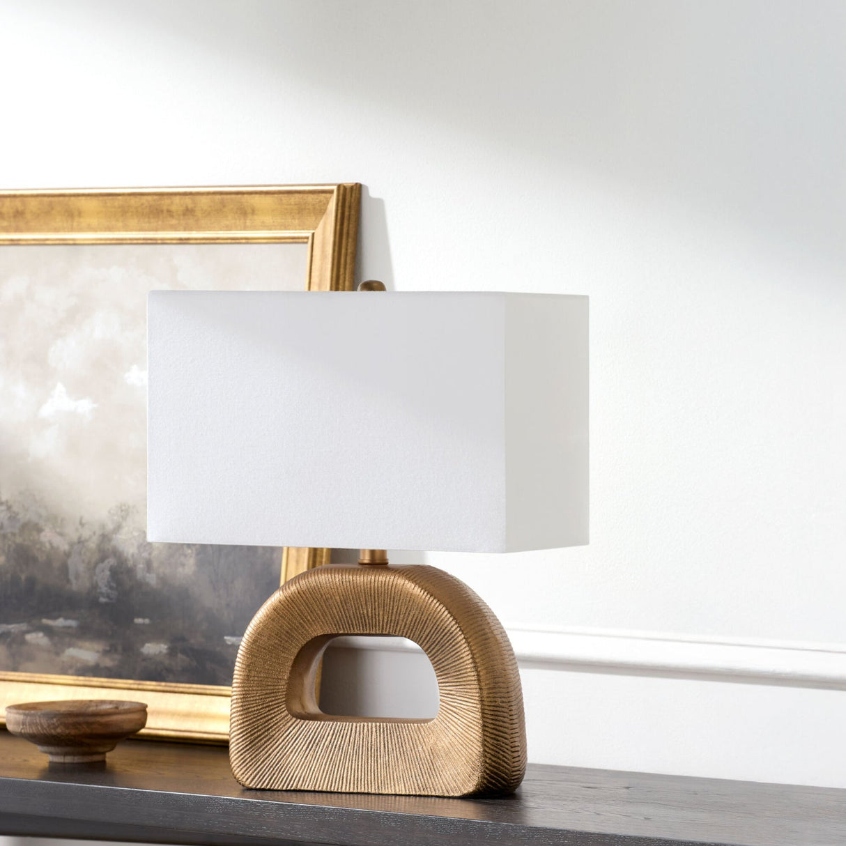 Modern European furniture - Plated Gold Accent Table Lamp - www.oroa.com