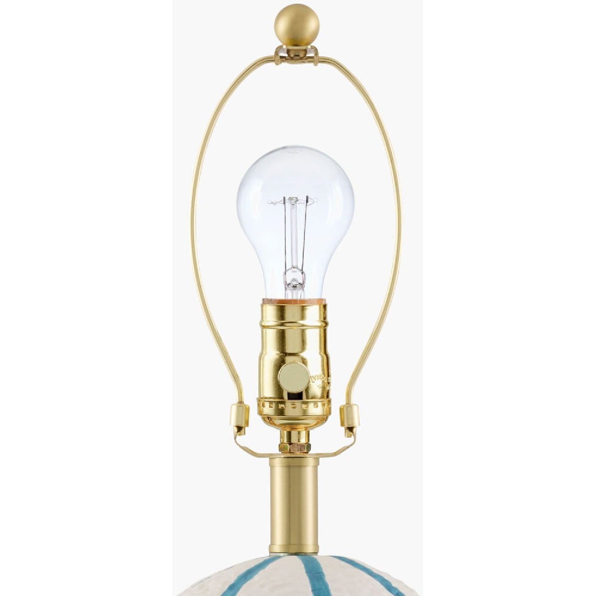 Modern European furniture - Vertical Lined Ceramic Table Lamp - www.oroa.com