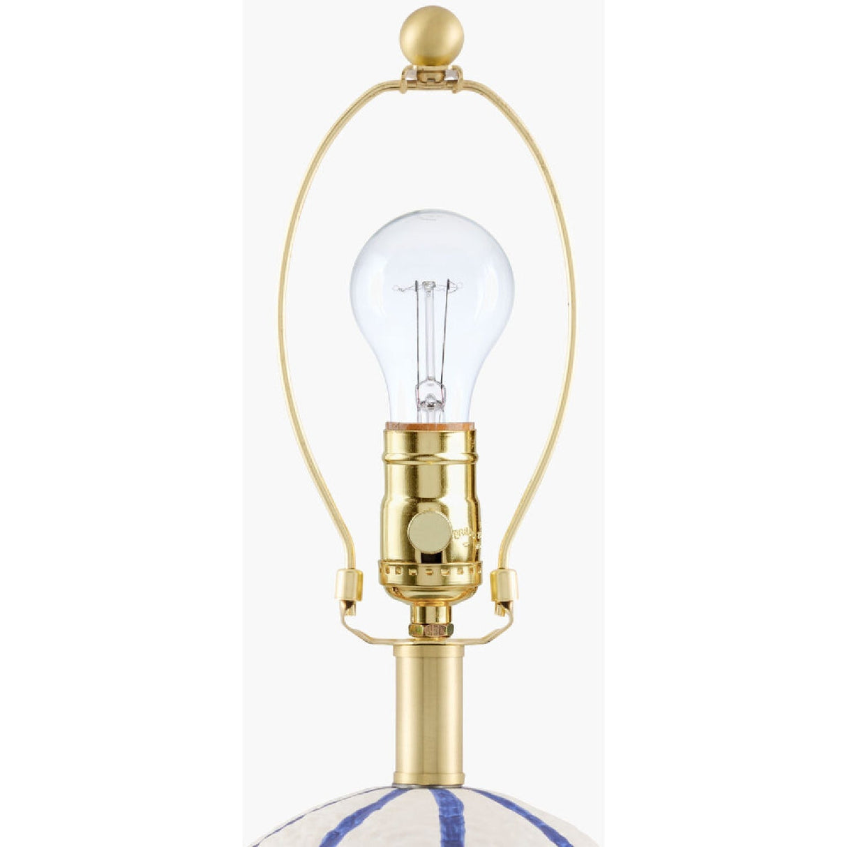 Modern European furniture - Vertical Lined Ceramic Table Lamp - www.oroa.com