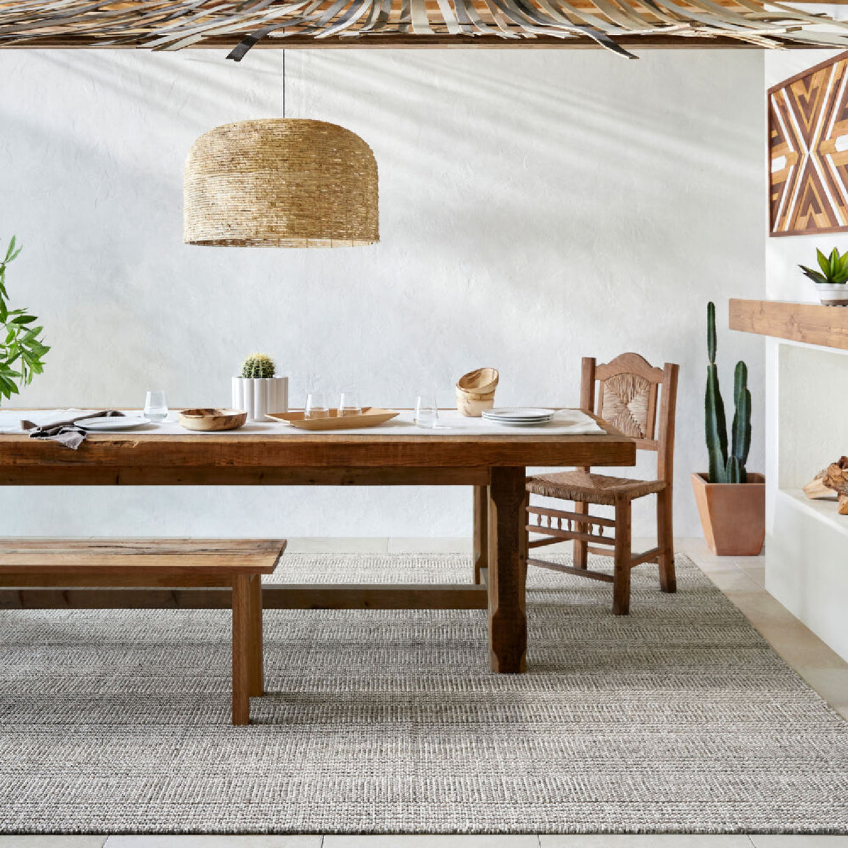 Modern furniture - Hand-Loomed Gray Yarn Carpet - www.oroa.com
