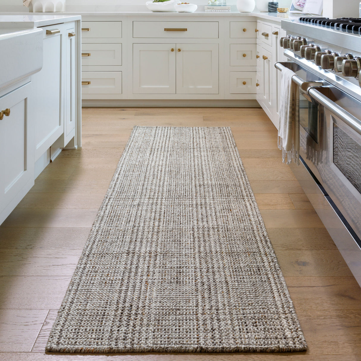 Modern European furniture - Gray Hand-Loomed Table Runner - www.oroa.com