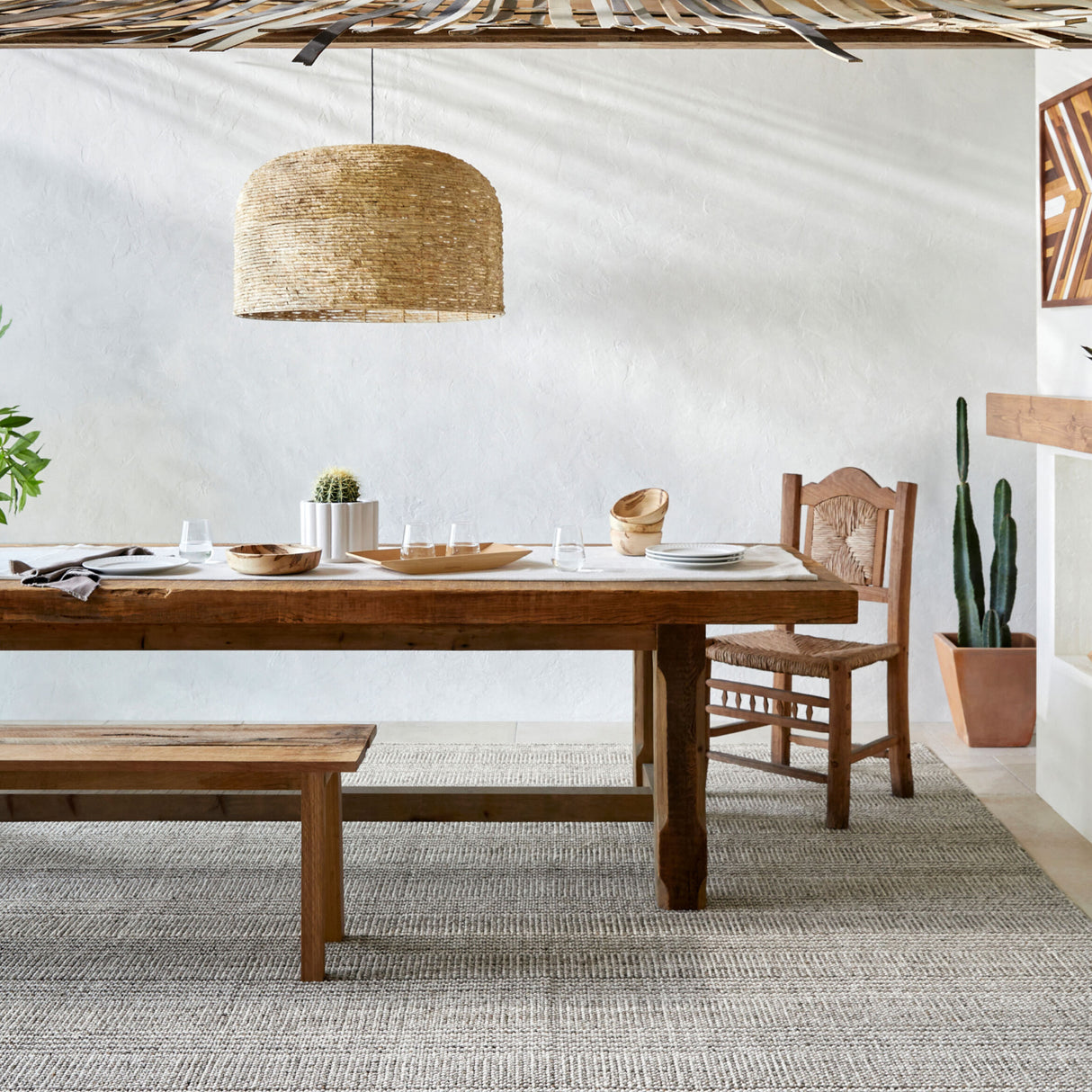 Modern European furniture - Gray Hand-Loomed Table Runner - www.oroa.com
