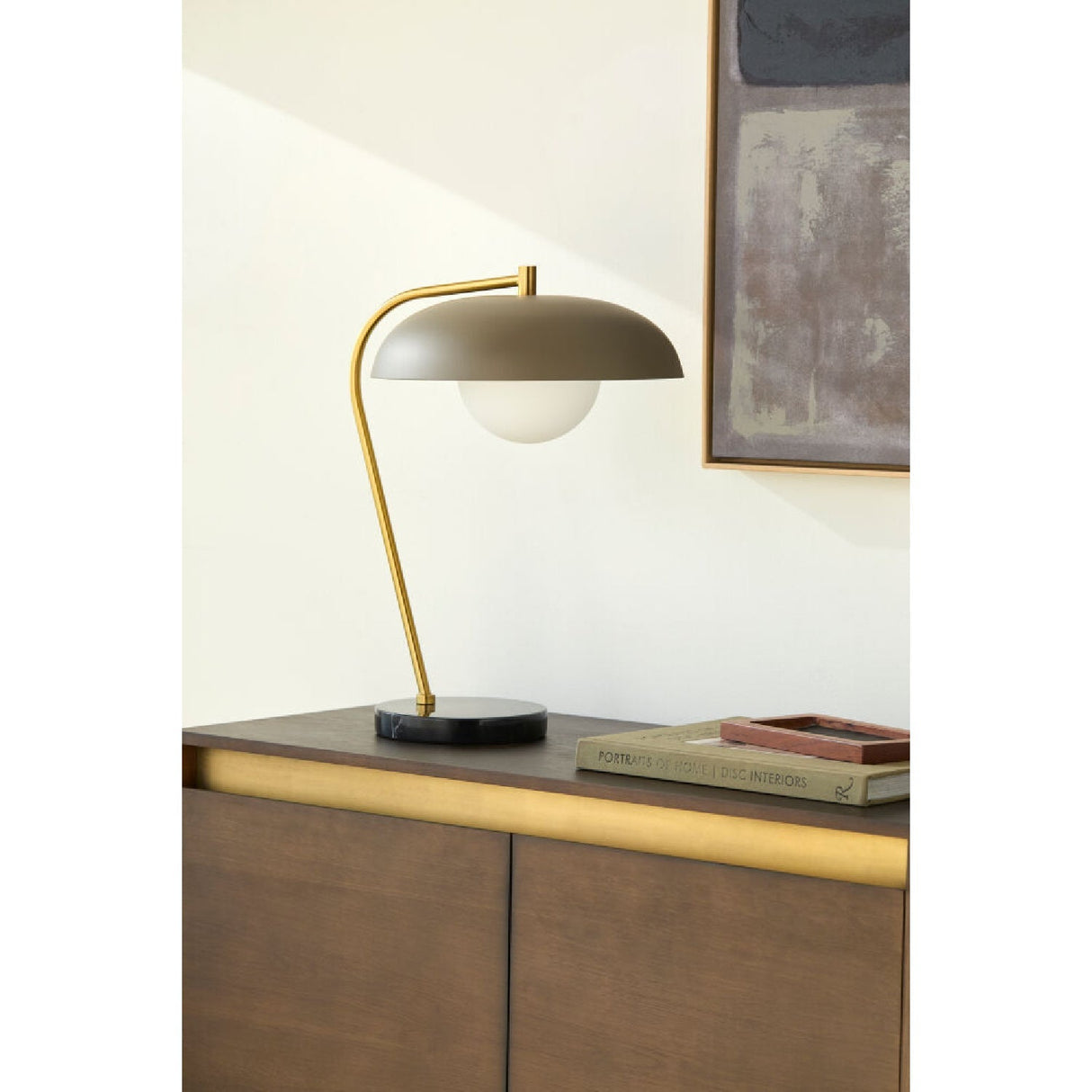 Modern European furniture - Glass Shade Sloped Table Lamp - www.oroa.com