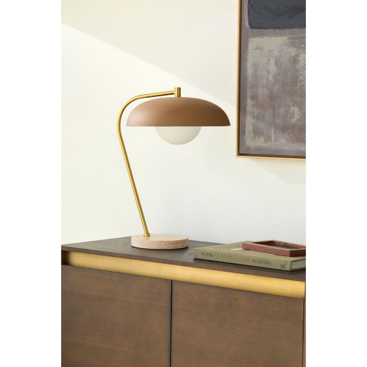 Modern European furniture - Glass Shade Sloped Table Lamp - www.oroa.com