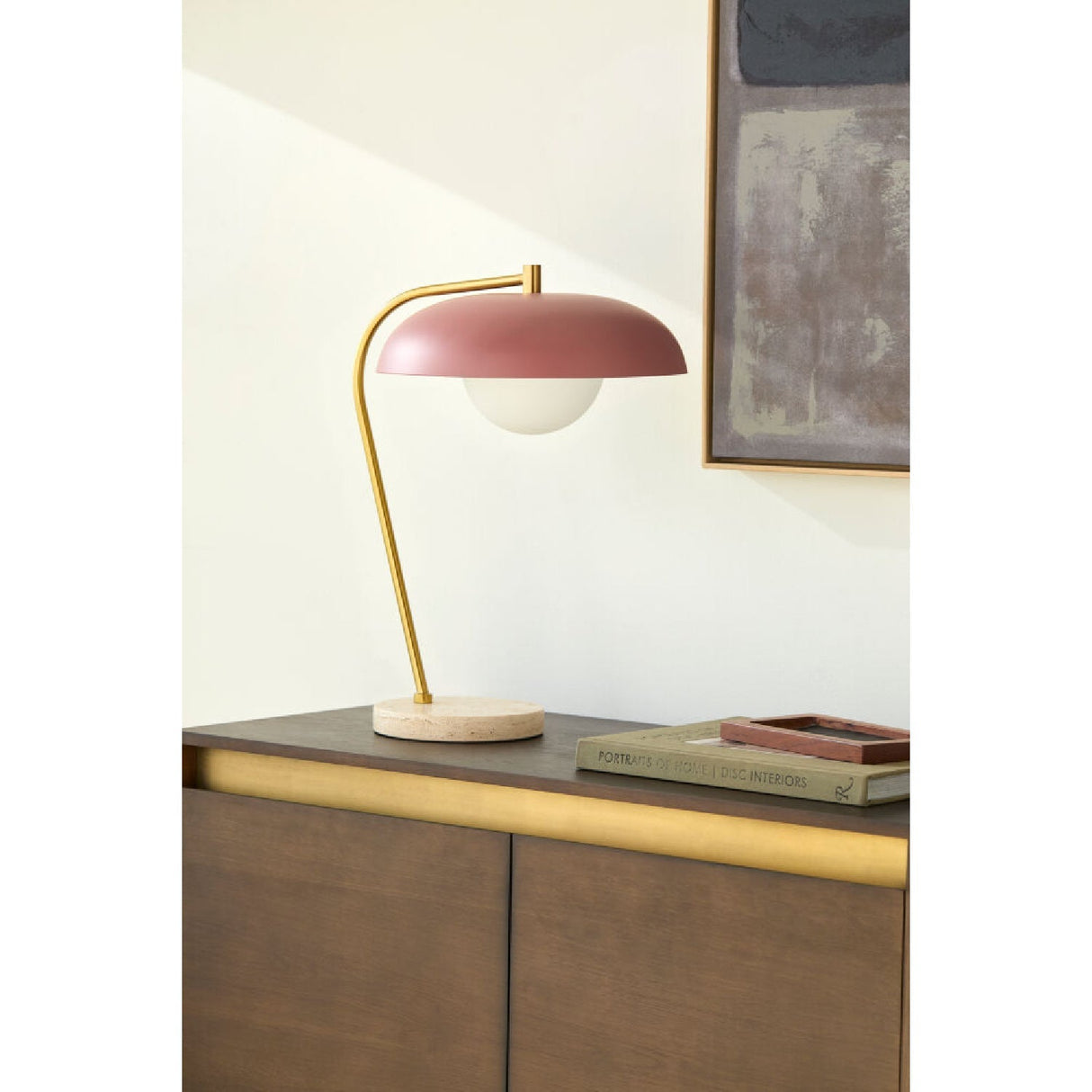 Modern European furniture - Glass Shade Sloped Table Lamp - www.oroa.com